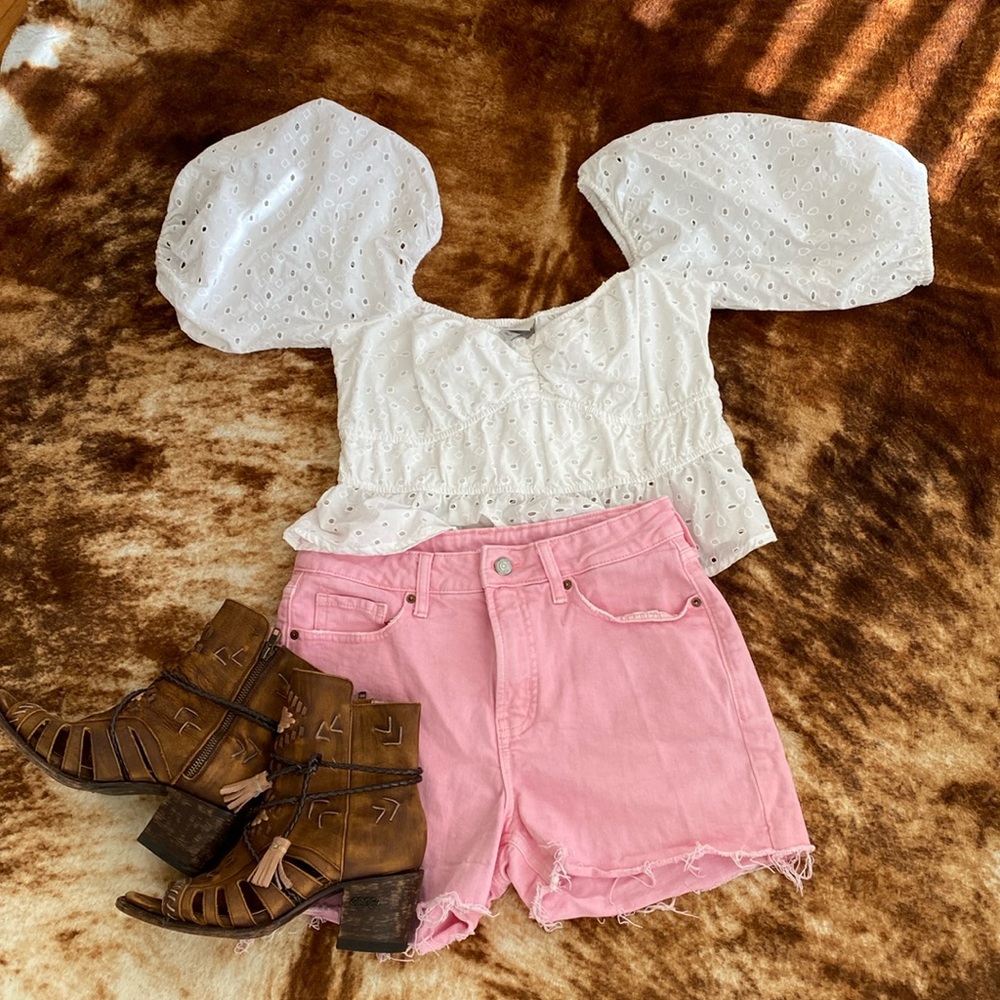 Pink Jean Shorts